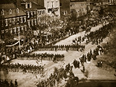 Processione Funebre di Lincoln, 1865 da Mathew B. Brady